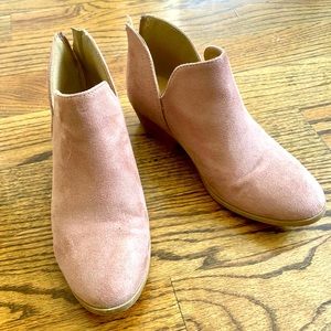 Blush ankle boots